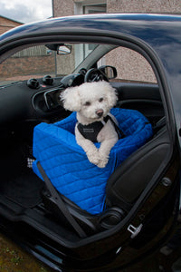 Dog Car Safety Seat Luxury Blue Capooch
